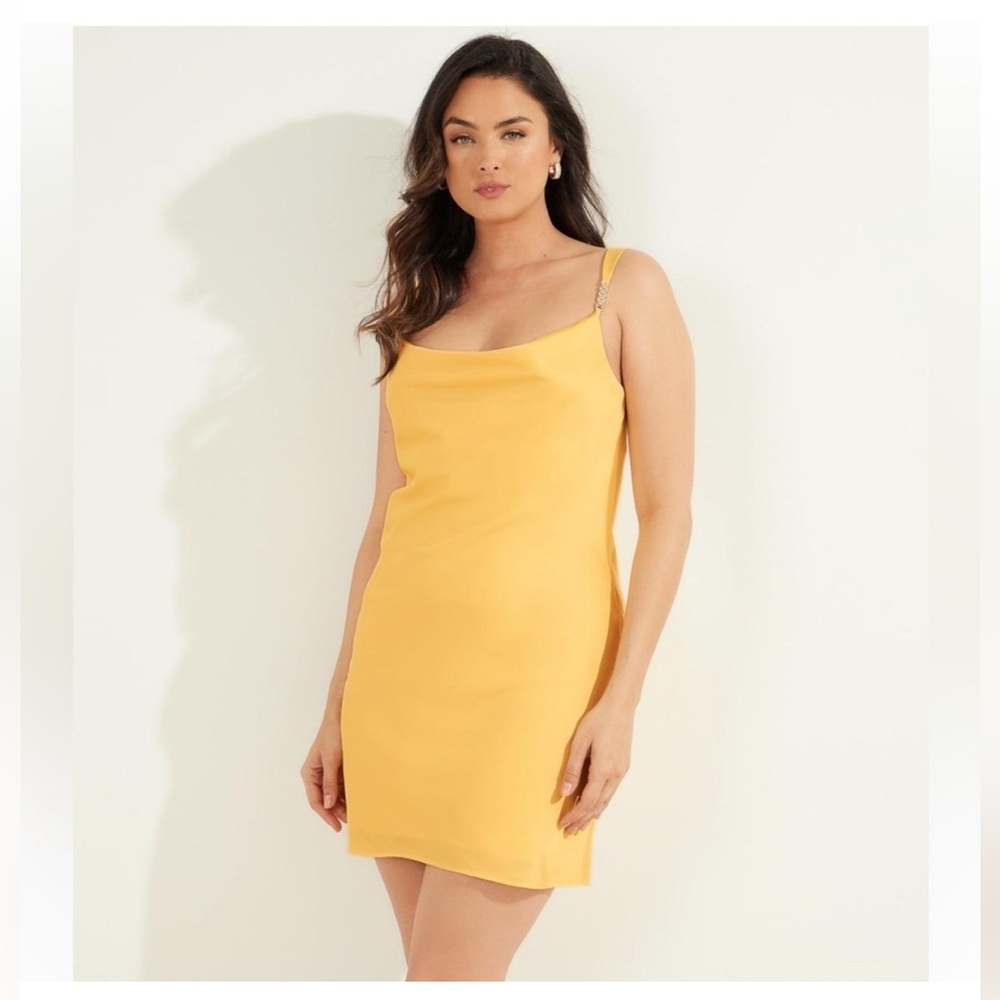 Marciano Golden Satin Dress- NWT